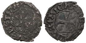 Italian States Venice  Venice, Michael Steno(1400-1413AD). AR tornesello no date. Obv: +MIChAEL STEN DUX, cross within circular frame. Rev: +VEXILIFER...