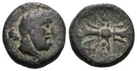 Pisidia, Selge, AE, ca. 100 BC.
Weight 3,35 gr - Diameter 12 mm.