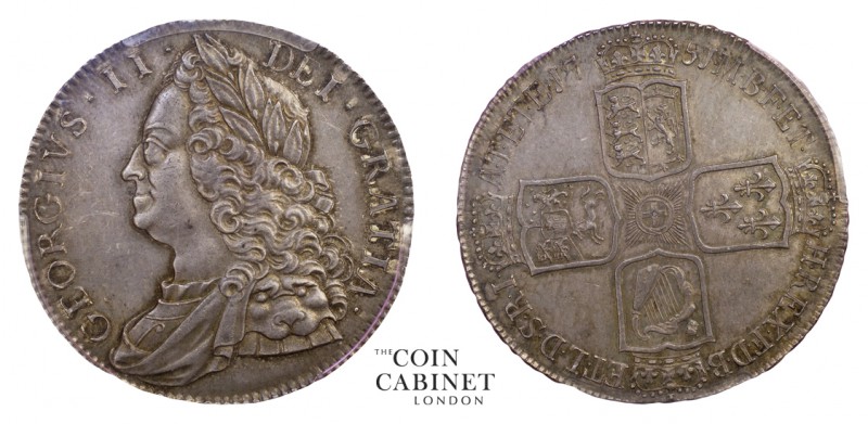 BRITISH COINS. George II, 1727-60. Crown, 1751, London. PCGS MS63. 30.10 g. 39 m...