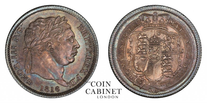 BRITISH COINS. Charles II, 1660-85. Shilling, 1816, London. PCGS MS64. 5.66 g. 2...