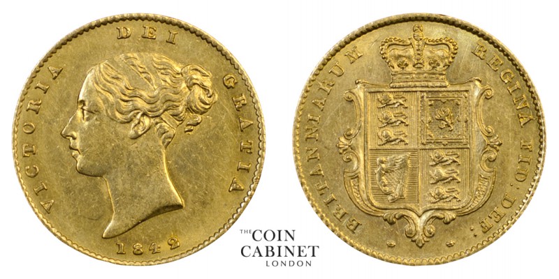 BRITISH COINS. Victoria, 1837-1901. Gold Half Sovereign, 1842, London. 4.00 g. 1...