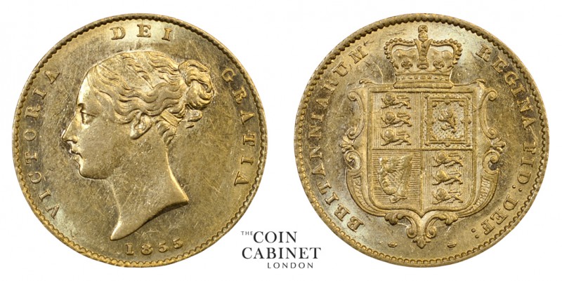 BRITISH COINS. Victoria, 1837-1901. Gold Half Sovereign, 1855, London. 4.00 g. 1...