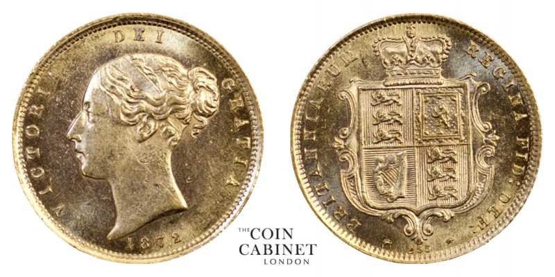 BRITISH COINS. Victoria, 1837-1901. Gold Half Sovereign, 1872, London. 4.00 g. 1...