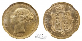 BRITISH COINS. Victoria, 1837-1901. Gold Half Sovereign, 1884, London. NGCﾠMS63. 4.00 g. 19.3 mm. Mintage: 1,121,600. Marsh 458, S.3861. Housed in a s...