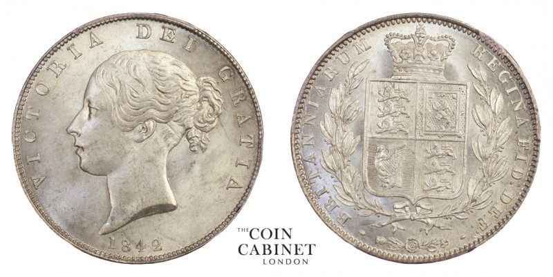 BRITISH COINS. Victoria, 1837-1901. Halfcrown, 1842, London. PCGS MS63. 14.14 g....