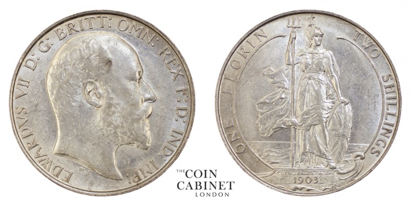 BRITISH COINS. Edward VII, 1901-10. Florin, 1903, London. 11.31 g. 28.3 mm. Mint...