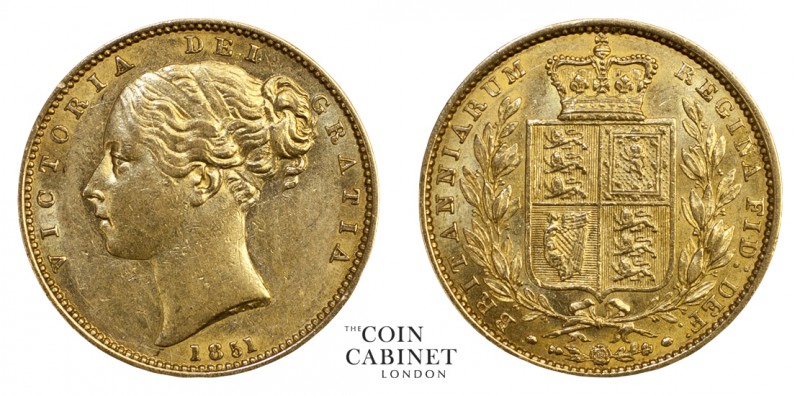 BRITISH GOLD SOVEREIGNS. Victoria, 1837-1901. Gold Sovereign, 1851, London. Shie...