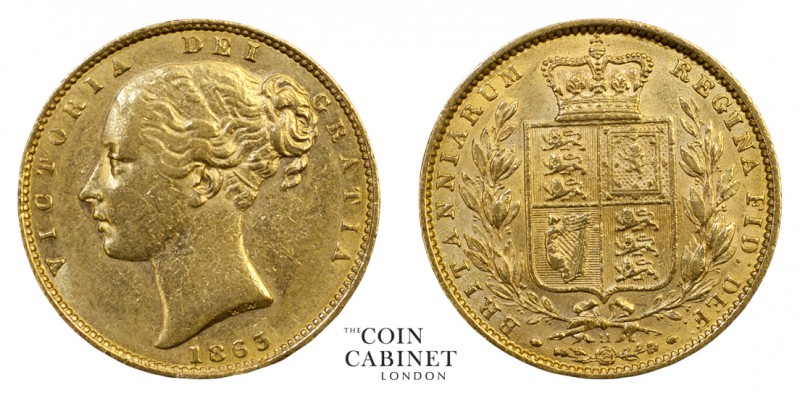 BRITISH GOLD SOVEREIGNS. Victoria, 1837-1901. Gold Sovereign, 1863, London. Shie...