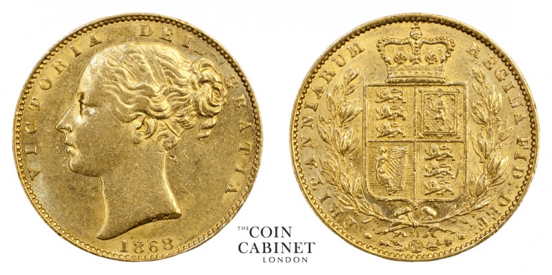 BRITISH GOLD SOVEREIGNS. Victoria, 1837-1901. Gold Sovereign, 1868, London. Shie...