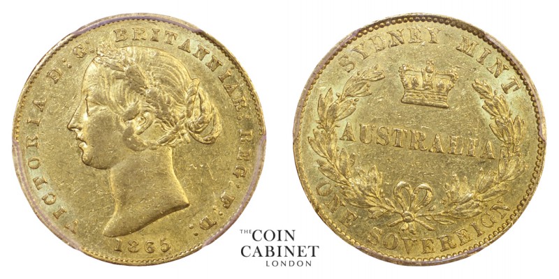 AUSTRALIAN GOLD SOVEREIGNS. Victoria, 1837-1901. Gold Sovereign, 1865-SY, Sydney...