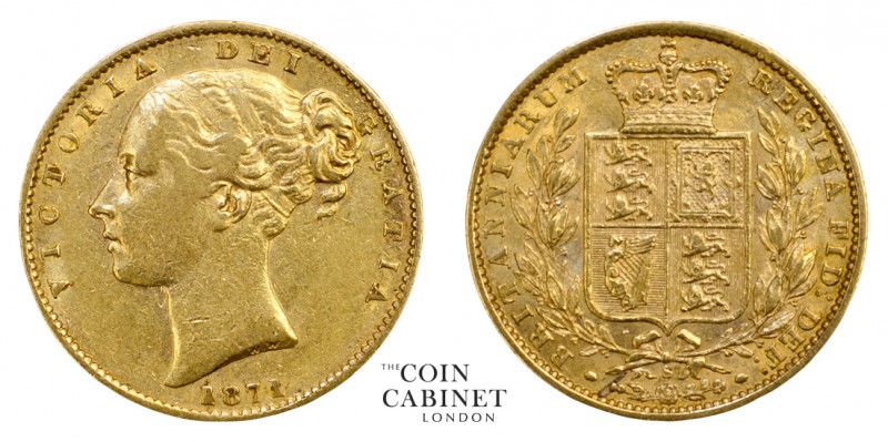 AUSTRALIAN GOLD SOVEREIGNS. Victoria, 1837-1901. Gold Sovereign, 1871-S, Sydney....