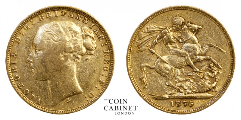 AUSTRALIAN GOLD SOVEREIGNS. Victoria, 1837-1901. Gold Sovereign, 1875-S, Sydney....