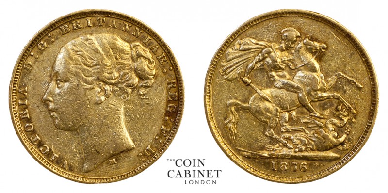 AUSTRALIAN GOLD SOVEREIGNS. Victoria, 1837-1901. Gold Sovereign, 1876-M, Melbour...