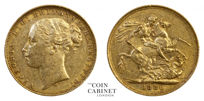 AUSTRALIAN GOLD SOVEREIGNS. Victoria, 1837-1901. Gold Sovereign, 1880-M, Melbour...