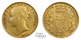 AUSTRALIAN GOLD SOVEREIGNS. Victoria, 1837-1901. Gold Sovereign, 1882-S, Sydney. Shield. 7.99 g. 22.05 mm. Mintage: 1,298,000. S.3855B; Marsh 78. Good...