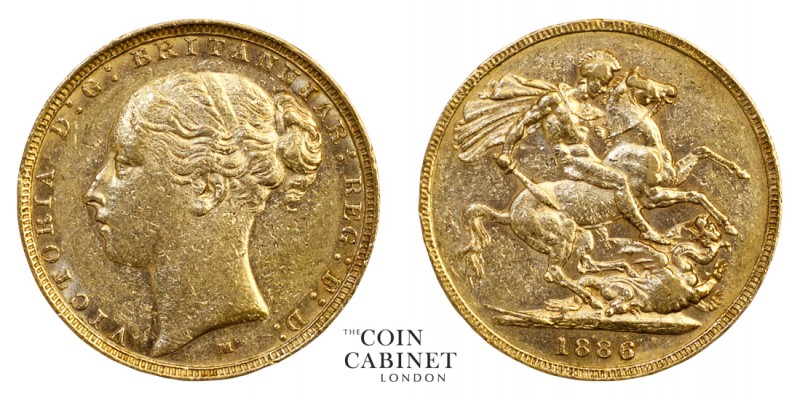 AUSTRALIAN GOLD SOVEREIGNS. Victoria, 1837-1901. Gold Sovereign, 1886-M, Melbour...
