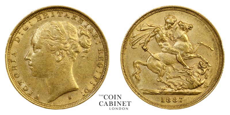 AUSTRALIAN GOLD SOVEREIGNS. Victoria, 1837-1901. Gold Sovereign, 1887-S, Sydney....