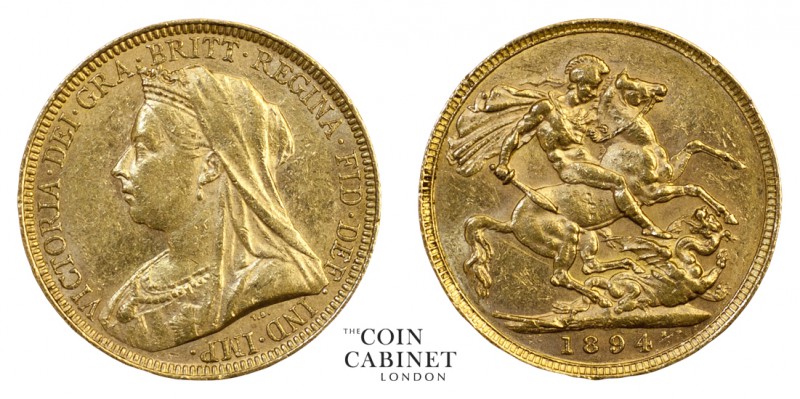 AUSTRALIAN GOLD SOVEREIGNS. Victoria, 1837-1901. Gold Sovereign, 1894-M, Melbour...