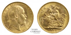AUSTRALIAN GOLD SOVEREIGNS. Victoria, 1837-1901. Gold Sovereign, 1902-M, Melbourne. 8.00 g. 22.05 mm. Mintage: 4,267,157. Marsh 186, S.3971. Almost un...