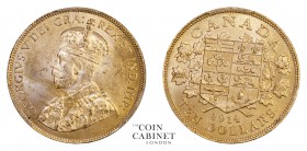 WORLD COINS. CANADA. George V, 1910-36. Gold $10 Dollars, 1914-C, Ottawa. PCGS MS63+. 16.72 g. 26.92 mm. Mintage: 140,068. KM# 27. Bank of Canada hoar...
