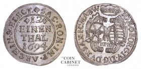 WORLD COINS. GERMAN STATES: SAXONY-ALBERTINE. Johann Georg IV, 1691-94. 1/12 Taler, 1694-EPH, Leipzig. 3.79 g. Clau�/Kahnt 681 Slg. Merseburger 1346. ...