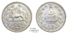 WORLD COINS. IRAN. Mozaffar ad-Din, 1896-1907. 5000 Dinars - 5 kran, 1902 (AH1320) 23.00 g. 36.3 mm. KM# 976. Uncirculated.