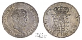 WORLD COINS. ITALIAN STATES: NAPLES. Ferdinand II, 1830-59. 120 Granas, 1855 . Very fine.
