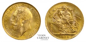 WORLD COINS. SOUTH AFRICA. George V, 1910-36. Gold Sovereign, 1928-SA, Pretoria. 7.99 g. 22.05 mm. Mintage: 18,235,057. Marsh 292, S.4004. Uncirculate...
