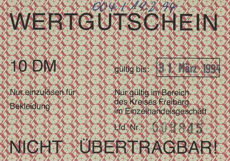 Bundesrepublik Deutschland
Asylantengeld 50 DM o.D. 20, 10, 5 und 2,50 DM, je 2...