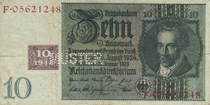 Deutsche Demokratische Republik
Kuponausgaben zur Währungsreform 1948 10 Reichs...