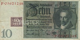 Deutsche Demokratische Republik
Kuponausgaben zur Währungsreform 1948 10 Reichsmark 1948. Mit Perforation "MUSTER", Serie F Ro. 334 M III-