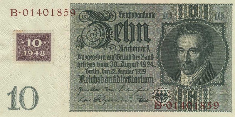 Deutsche Demokratische Republik
Kuponausgaben zur Währungsreform 1948 10 Reichs...