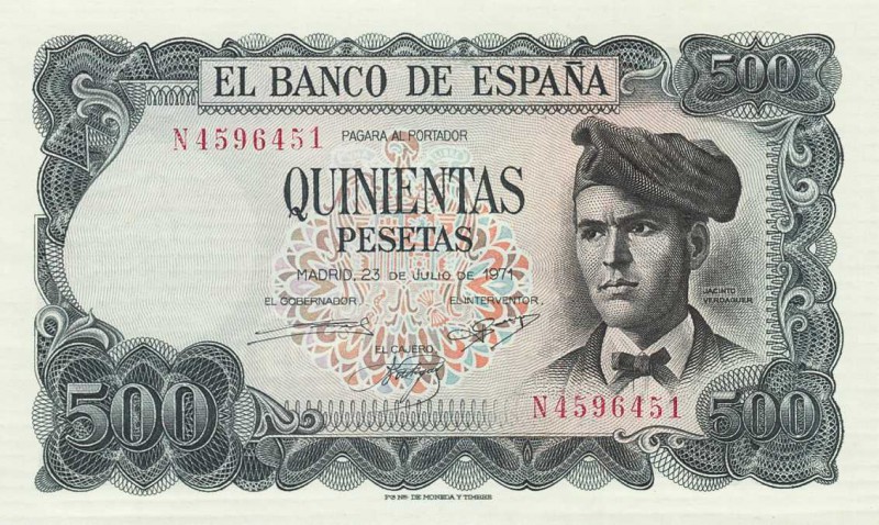 Ausland
Spanien 500 Pesetas 23.7.1971. 1000 Pesetas 17.9.1971 WPM 153, 154 2 St...
