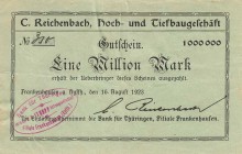 Städte und Gemeinden nach 1914
Bad Frankenhausen (Thür.) Dabei u.a.: 30 Serienscheine. 7x Konsum-Produktiv-Verein. 100 Mark 1.10.1922 - Perlmutter-Kn...