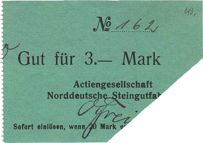 Städte und Gemeinden nach 1914
Grohn (NS) 3, 4, 5 und 10 Mark o.D. - Actiengese...