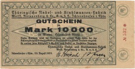 Städte und Gemeinden nach 1914
Ichtershausen (Thür.) 10.000 Mark 25.8.1923. 100.000, 1, 2, 5 und 10 Millionen Mark 25.8.1923 Thüringische Nadel- und ...