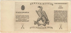 Städte und Gemeinden nach 1914
Meißen (Sa.) 5 Goldmark 1925. Staatliche Porzellanmanufaktur - Sächsische Volksopfer Mü. A 265 I