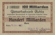 Städte und Gemeinden nach 1914
Ruhla (Thür.) 50 und 100 Millionen, 1, 5, 50 und 100 Milliarden, 1 Billion Mark verschiedene Ausgabedaten - alle Braun...