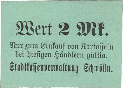 Städte und Gemeinden nach 1914
Schmölln (Thür.) 2, 4, 20 und 40 Mark o.D. - Sta...