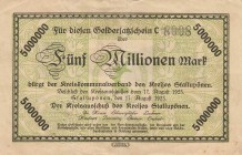 Städte und Gemeinden nach 1914
Stallupönen (Opr/Rus) 500.000, 1 und 5 Millionen Mark 17.8.1923 - Kreisausschuss Ke. 4858 3 Stück. III-