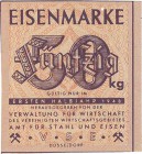 Notgeldscheine
Lot-7 Stück Meseritz - 500.000 Mark 28.8.1923. Düsseldorf - 1, 5, 10 und 50 kg 1948 Eisenmarken. Miltenberg - 10 und 20 Reichsmark 15....