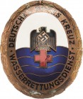 Orden des Dritten Reiches
Deutsches Rotes Kreuz-Wasserrettungsdienst Emailliertes Metallabzeichen. Rv. Punze: 1521 / GES. GESCH. 59 x 49 mm, 39, 15 g...