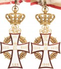 Ausländische Orden und Ehrenzeichen Dänemark
Dannebrog-Orden Verliehen 1947-1972. König Frederik IX. Silber vergoldet und emailliert. Am Halsband Zei...