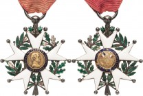 Ausländische Orden und Ehrenzeichen Frankreich
Orden der Ehrenlegion, Ritterkreuz, 5. Modell Verliehen 1848-1852. Silber/Gold und emailliert. 52 x 46...