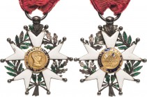 Ausländische Orden und Ehrenzeichen Frankreich
Orden der Ehrenlegion, Ritterkreuz, 5. Modell Verliehen 1848-1852. Silber/Gold und emailliert. 50 x 42...