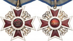 Ausländische Orden und Ehrenzeichen Rumänien
Orden der Krone von Rumänien, Großoffizierskreuz Verliehen 1881-1947. Silber, vergoldet und emailliert. ...