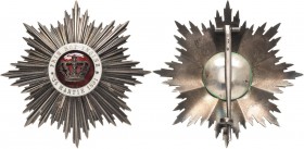 Ausländische Orden und Ehrenzeichen Rumänien
Orden der Krone von Rumänien, Bruststern Verliehen 1881-1947. Silber, teilweise vergoldet und emailliert...