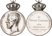 Ausländische Orden und Ehrenzeichen Schweden
Königlich patriotische Gesellschaft Verliehen 1938. Mit dem Porträt von König Gustav V. Silber mit Punze...