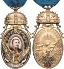 Ausländische Orden und Ehrenzeichen Serbien
Orden Milosch des Großen Verliehen 1898-1903. Silber vergoldet und emailliert. 57,5 x 28 mm, 22,17 g (mit...