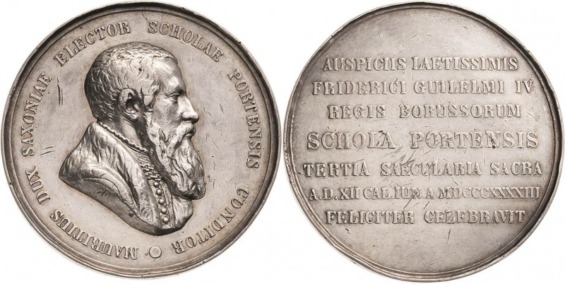 Akademien, Schulen, Universitäten Orte
Pforta (Schulpforta) Silbermedaille 1843...